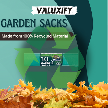 GARDEN WASTE SACKS BAGS EXTRA STRONG GARDEN GREEN RUBBISH BIN BAGS 80L
