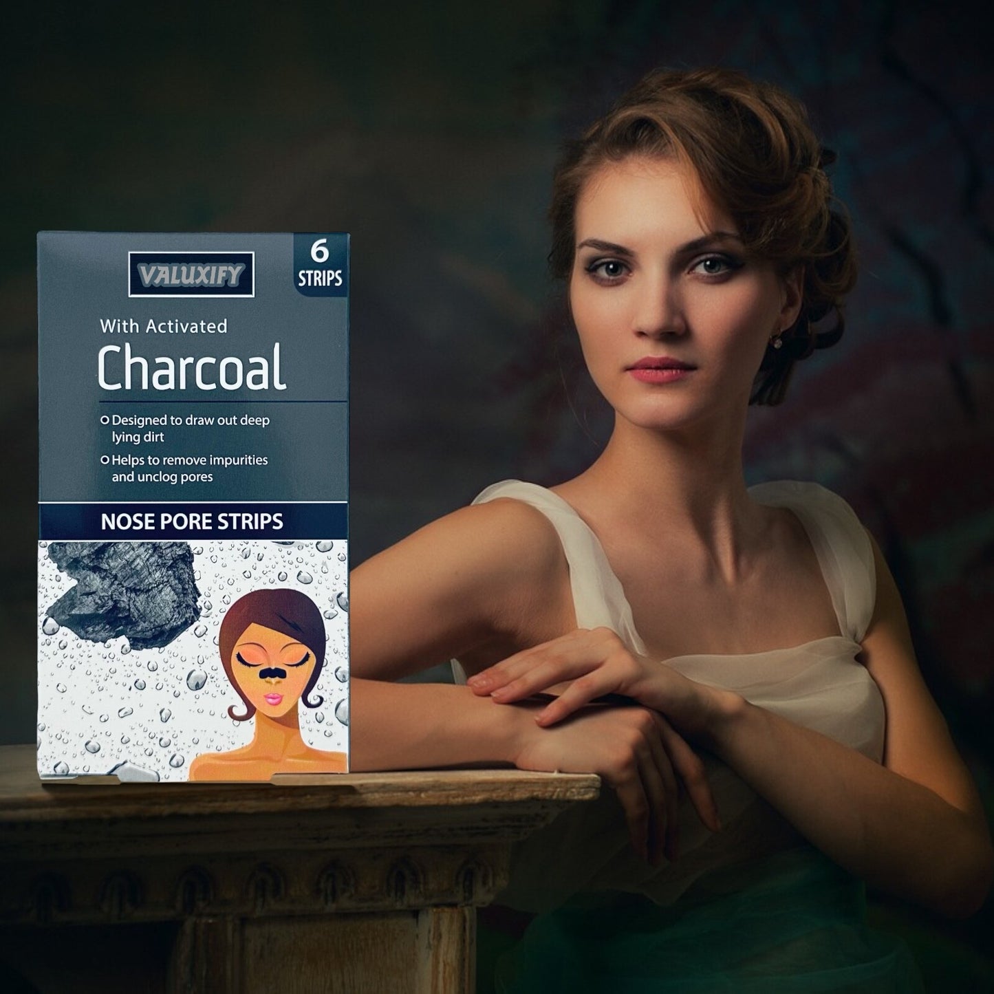 Nose Pore Strips Blackhead Removal Tea Tree Charcoal Deep Cleansing Unclog Pores