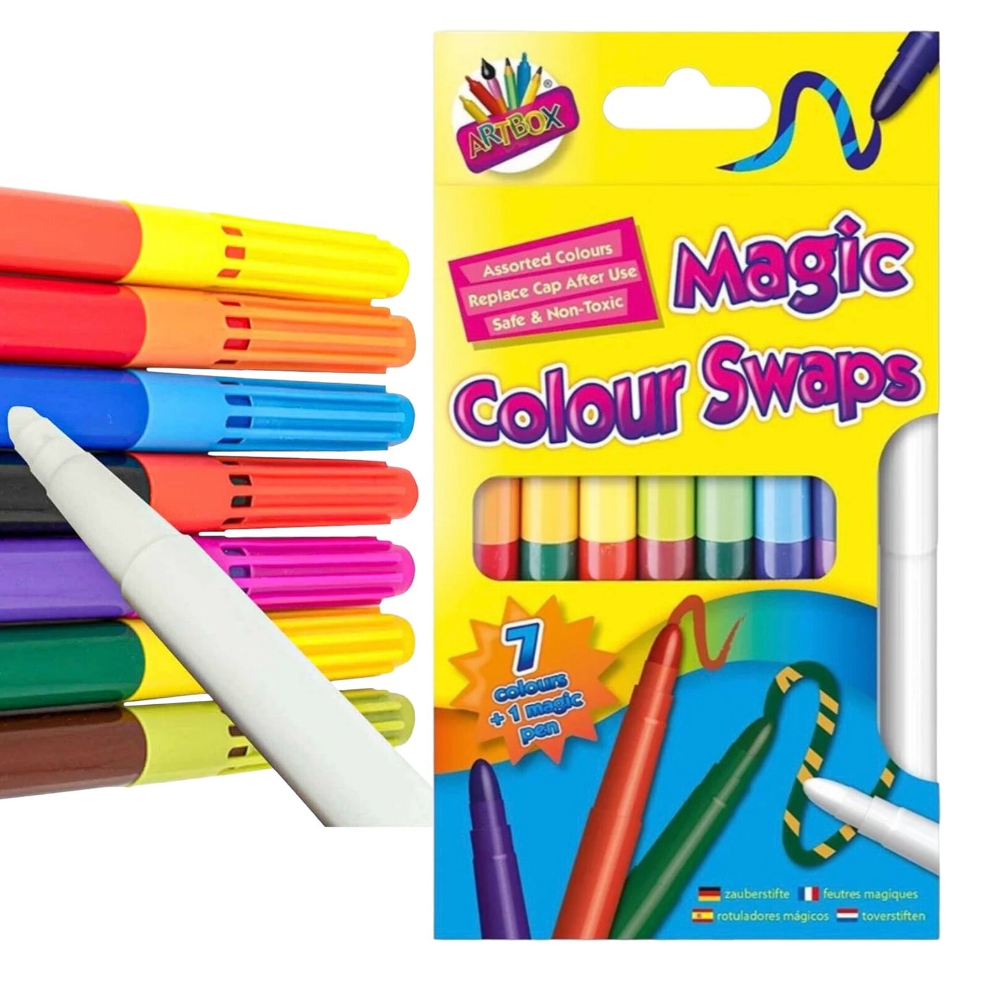 Magic Colour Swaps Fibre Pens Kids Fun Crafts Art Colour Changing