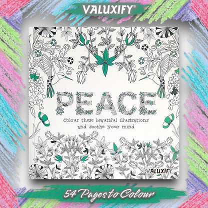 Adult Anti Stress Colouring Book Happy Love Mindfulness Tranquil Relaxing Colour