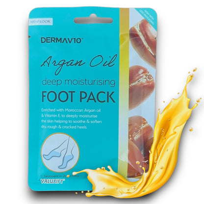 Derma V10 Foot SockS Mask Argan Oil Baby Soft Feet Deep Moisturising