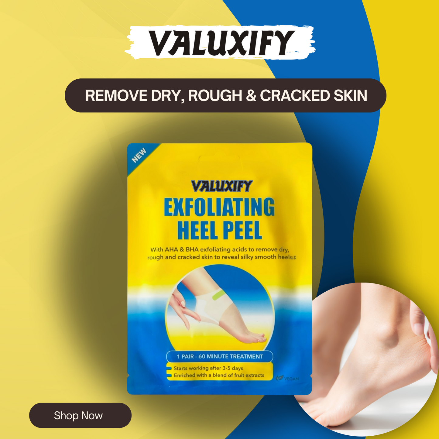 2x Exfoliating Foot Peel Heel Peel Treatment Remove Dry Cracked Skin Healthpoint