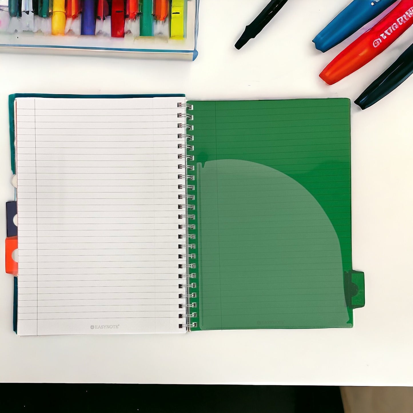 A4 Project Book Spiral Bound Notebook Pad with Subject Dividers 200 Pages UK