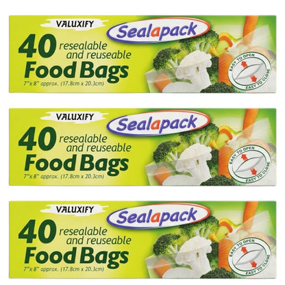 Resealable Food Bags Clear Reusable Storage Bags Freezer Sandwich Bags Strong