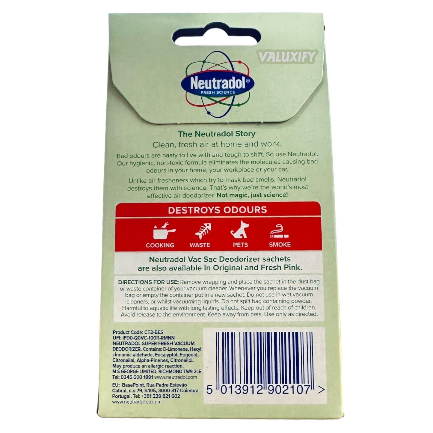 Neutradol SUPER FRESH  Vac Sac Deodorizer Sachets Vacuum Hoover Air Freshener