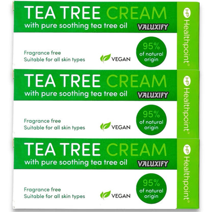 Healthpoint Tea Tree Cream Natural antiseptic Gentle Soothing 50ml- 3PK