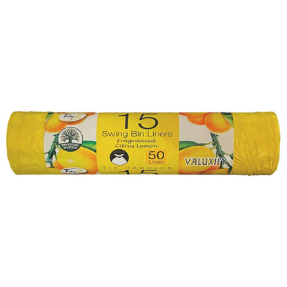 45 Swing Bin Liners 50ltr Tie Handles Odor Neutralizing Random Scent