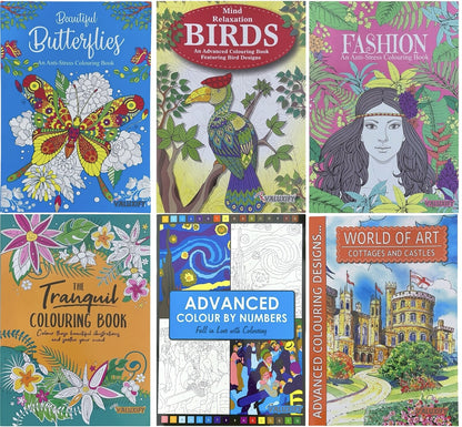Adult & Teen Advanced Colouring Books – Stress Relief Art Therapy Patterns