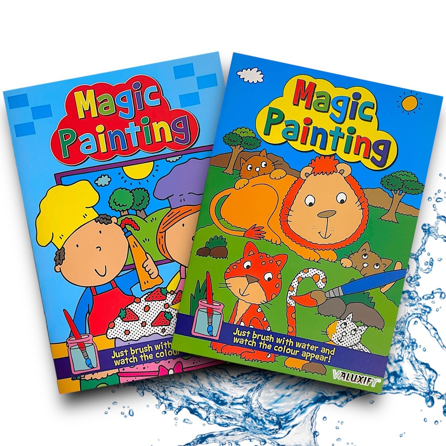 2 | Kids Magic Painting Colouring Books - Just Use Water | A4 Size