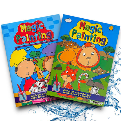 2 | Kids Magic Painting Colouring Books - Just Use Water | A4 Size