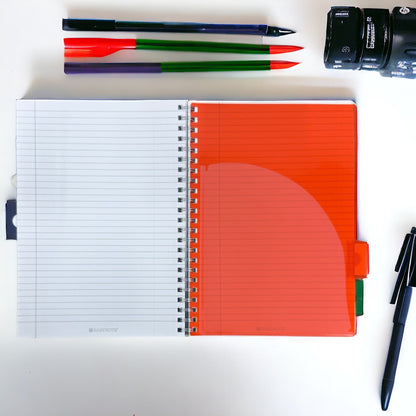 A4 Project Book Spiral Bound Notebook Pad with Subject Dividers 200 Pages UK