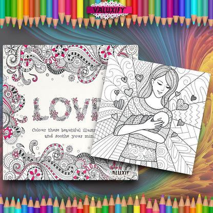 Advance Adult Colouring Books Mindfulness Relax Your Mind Colour Therapy 2 Books