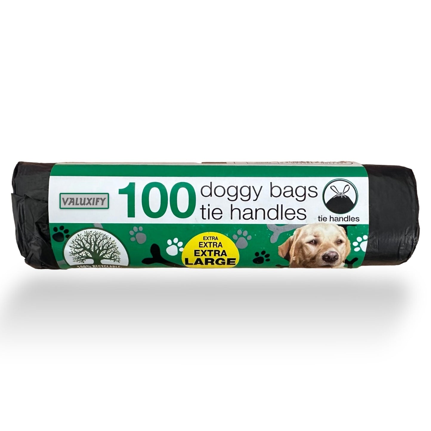 200 Large Tie Handle Doggy Bags - Extra Value Waste Bags for Dogs  Poop Poo