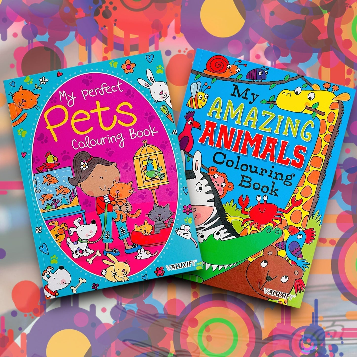 2 | Children's Kids Colouring Books | My Perfect Pets | Animals | White Paper