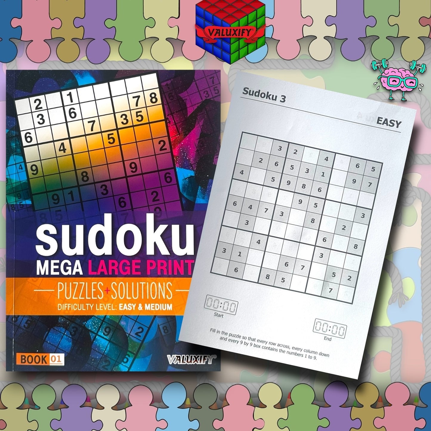 2 Mega Large Sudoku Puzzles Books