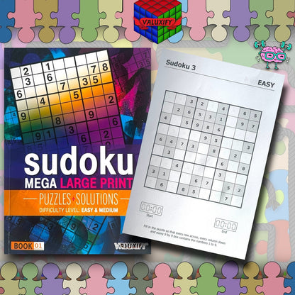 2 Mega Large Sudoku Puzzles Books