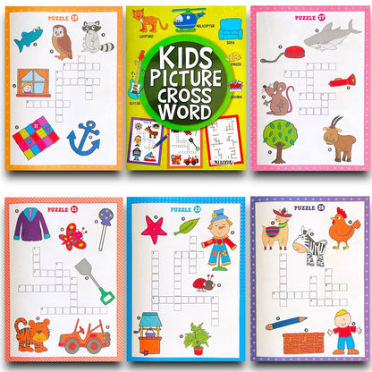 2 | Puzzle Books | Children's Kids | Picture Crossword | Travel A4 Books