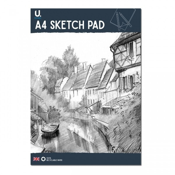 A4 Sketch Pad - White Paper Artist Craft Doodling Sketching Drawing Book UK