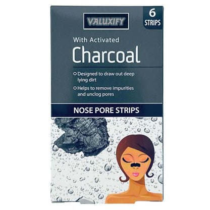 Charcoal Nose Pore Strips Blackhead Removal Unclog Pore Smooth Deep Cleansing x6