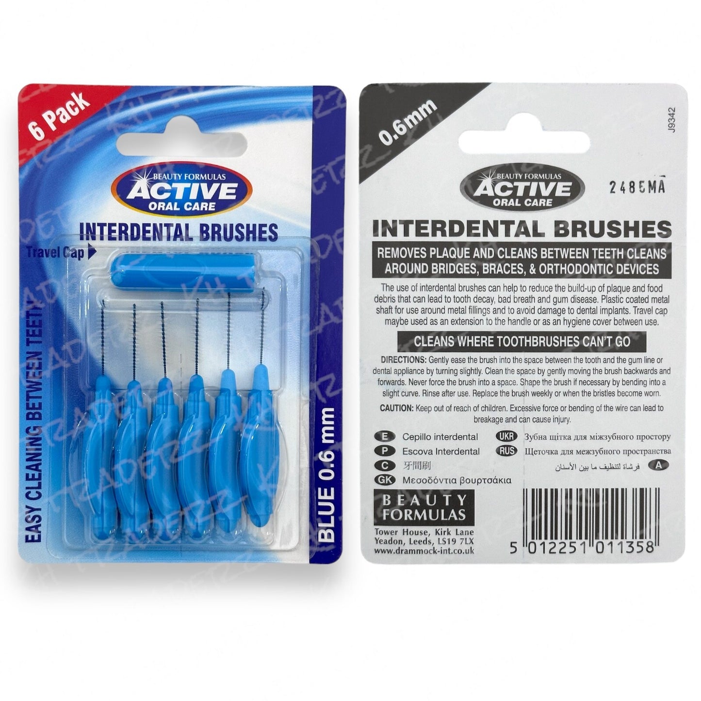 Interdental Dental Brushes Teeth Tooth Oral Care Clean Brush Blue & Orange