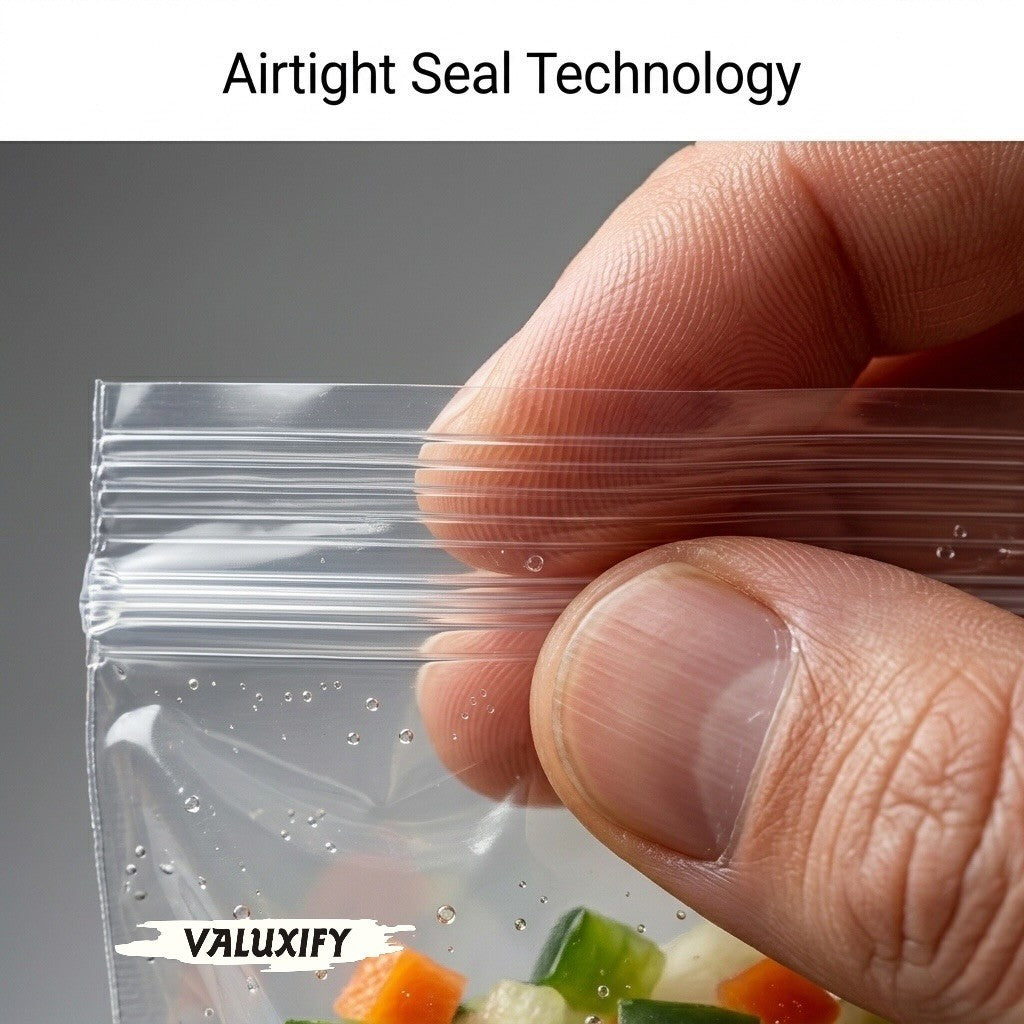 Resealable Food Bags Clear Reusable Storage Bags Freezer Sandwich Bags Strong