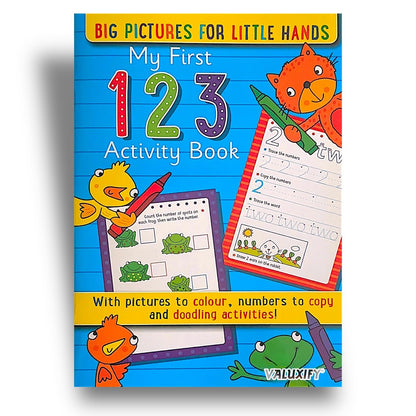 3 X KIDS ACTIVITY FIRST LEARNING BOOKS NUMBERS SHAPES LETTER COPY TRACE