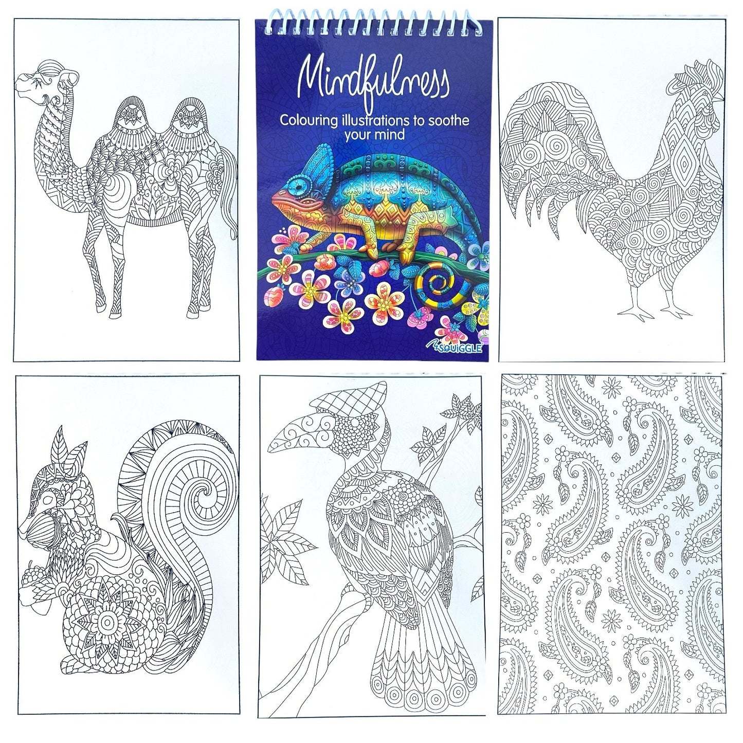 Adult Anti Stress Colouring Book Happy Love Mindfulness Tranquil Relaxing Colour