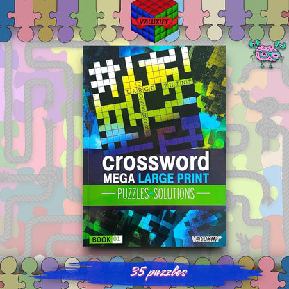 A4 Cross Word Search  Puzzle Mega Large Print  Books Quiz Puzzle Adult