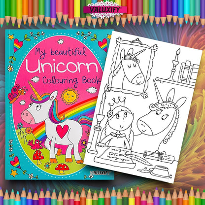 2 | Unicorn Mermaid | Colouring Books | for Girls Kids Children Activity