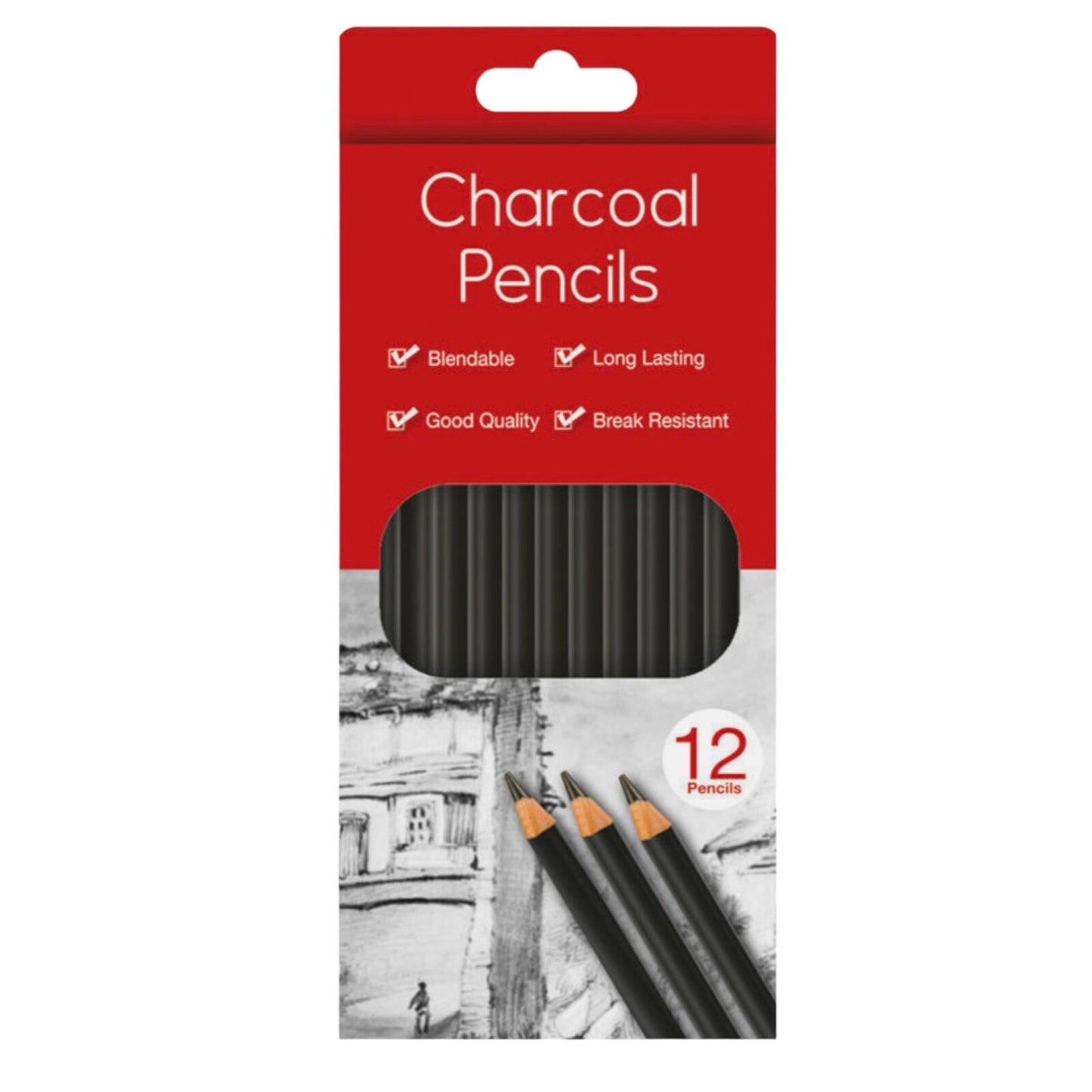 12 | Charcoal Sketching Pencils Drawing Tones Shades Art Artist Picture Pencil