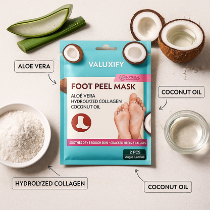 Exfoliating Foot Peel Socks Coconut Foot Mask Soft Feet Removes Dead Skin