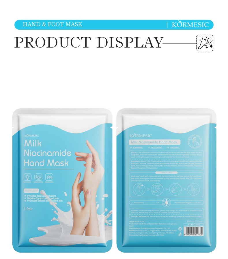 3x Milk Niacinamide Hand Mask Gloves