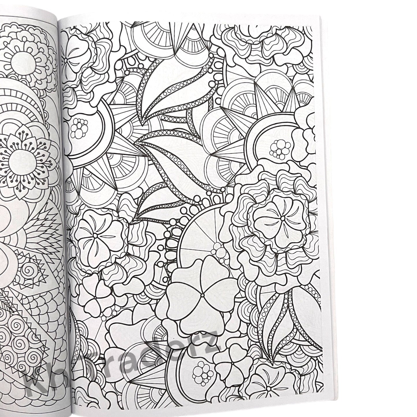 ADULT  COLOURING BOOK ANTI-STRESS Zen FUN  Colour Therapy ALL AGES MIND CALMING
