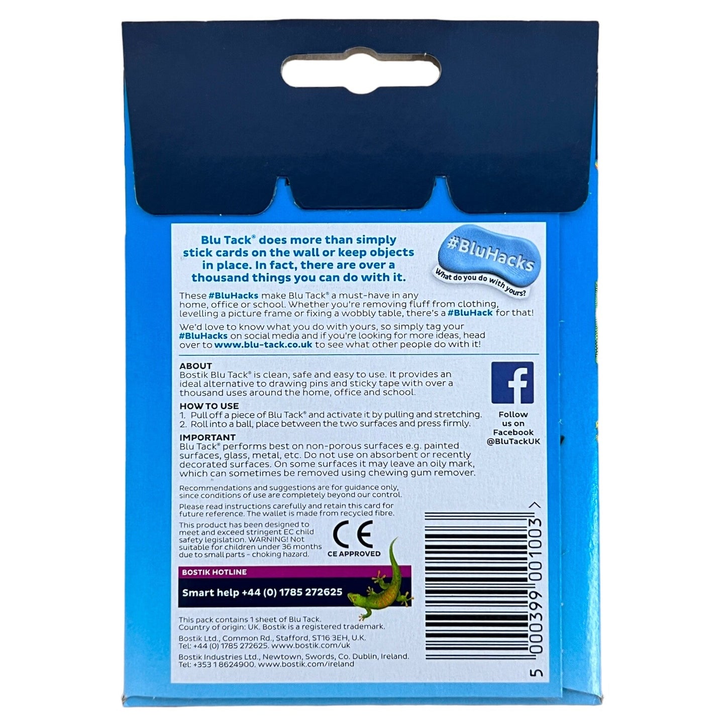 Bostik Blu Tack Reusable Handy Size Sticky Adhesive Putty Glue Multipurpose