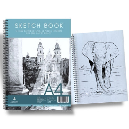 A4 Sketch Book White Paper Artist Craft Sketching Drawing 1 Random Book Spiral