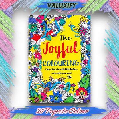 2 Adult Colouring Books Joyful Relaxing Anti Stress Colour Therapy Mind Relax A4