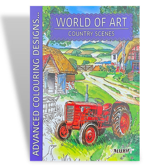 Colouring Book COUNTRY SCENES Advanced book Colour Therapy All Ages A4 size