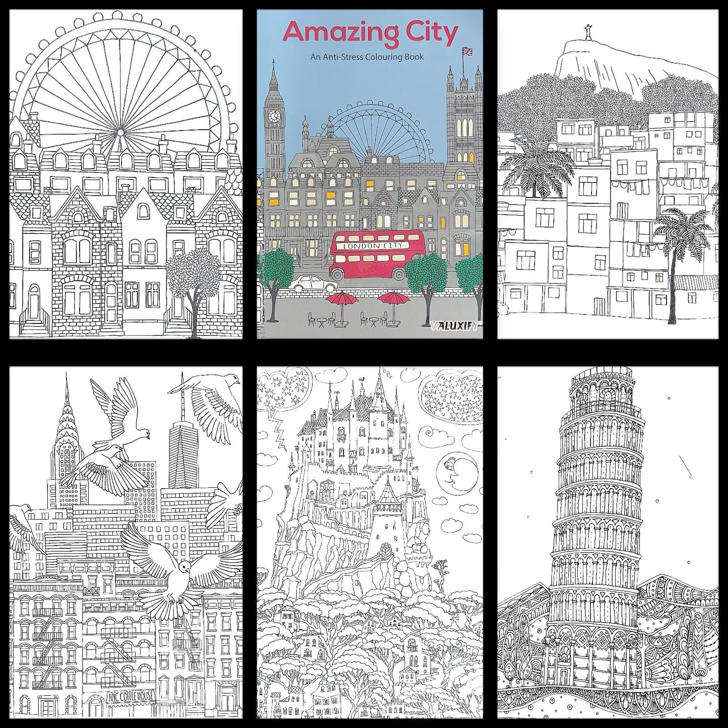 Adult & Teen Advanced Colouring Books – Stress Relief Art Therapy Patterns