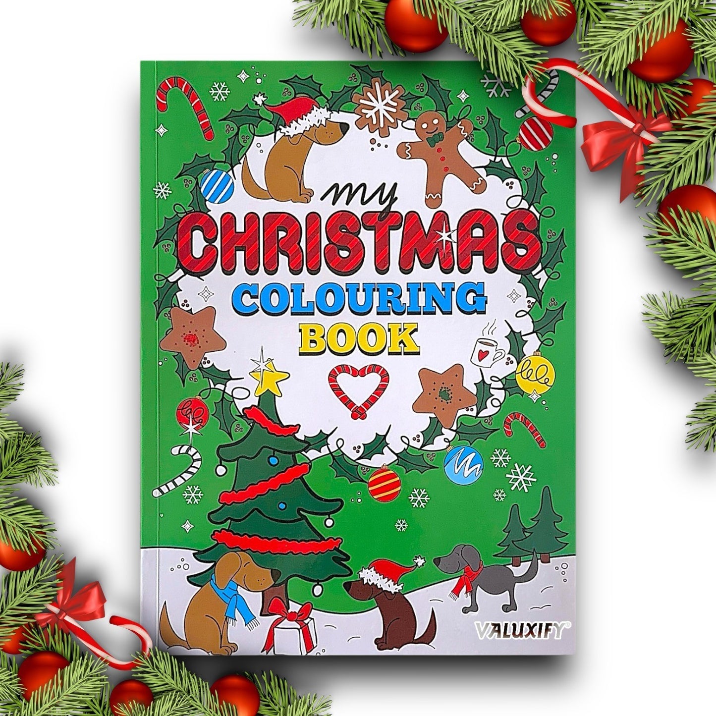 Christmas Colouring Book Kids Children Books Activity Sticker Woobly Eyes