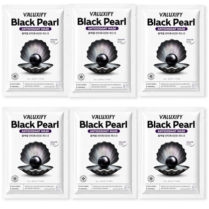 Face Sheet Masks Pack Of 6 Korean Skin Care Niacinamide Collagen Pearl Face Mask