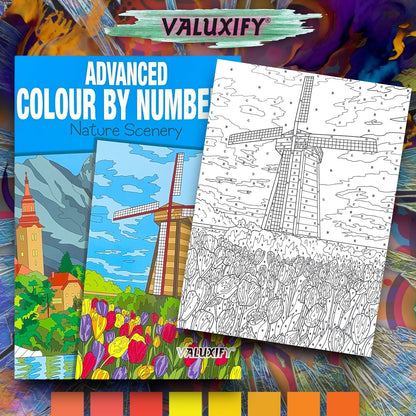 3X COLOUR BY NUMBERS ADULT COLOURING BOOKS ANTI-STRESS MIND RELAING COLOURS