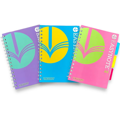 A5 Project Notebook With 3 Divider Twin Wire  Durable Cover Study Book 200 Pages