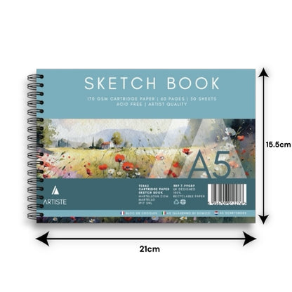 2  A5 Artist Sketch Book Artist Drawing Doodling Sketching Book Art Craft Spiral