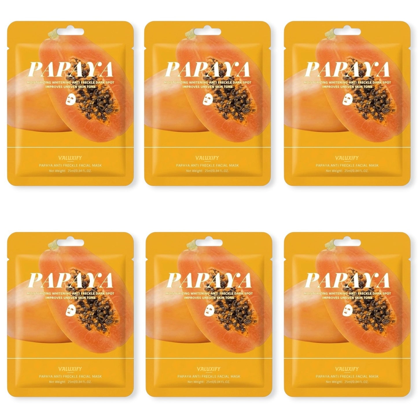 6 FACE SHEET MASK PACK HYDRATING ASSORTED SPA SKINCARE MULTIPLE PACK ARGAN BERRY