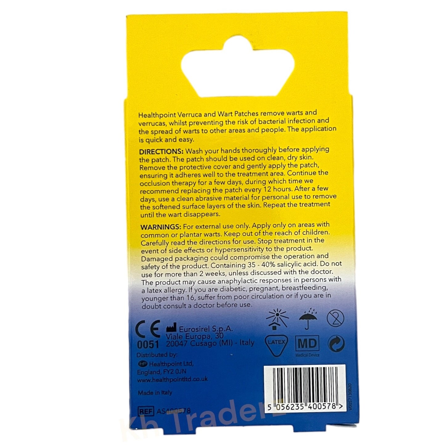 Verruca Wart Remover Patches Salicylic Acid Treatment – 20 Patches (2 x 10)
