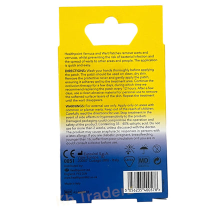 Verruca Wart Remover Patches Salicylic Acid Treatment – 20 Patches (2 x 10)