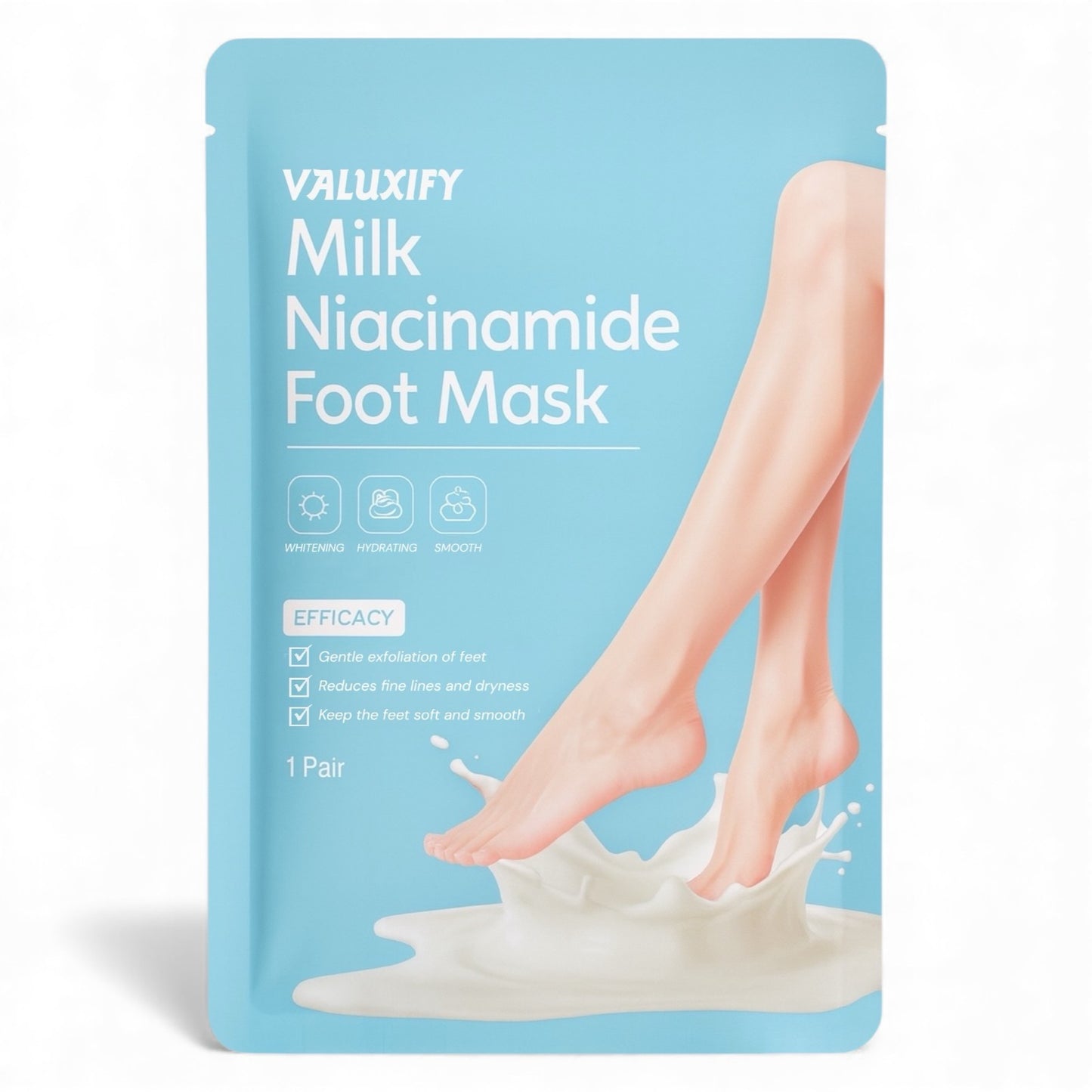 3x Milk Niacinamide Foot Peel Masks