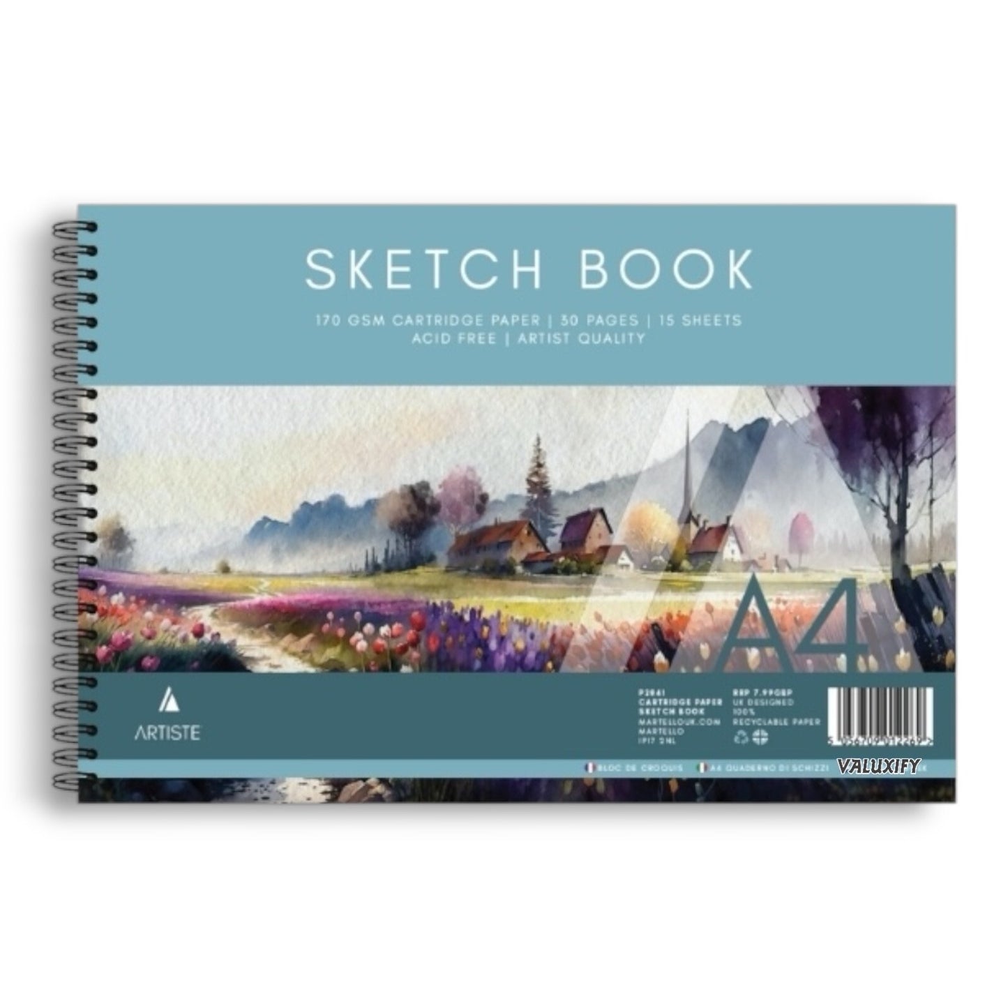 2  A4 Artist Sketch Book Spiral Artist Drawing Doodling Sketching Book Art Craft