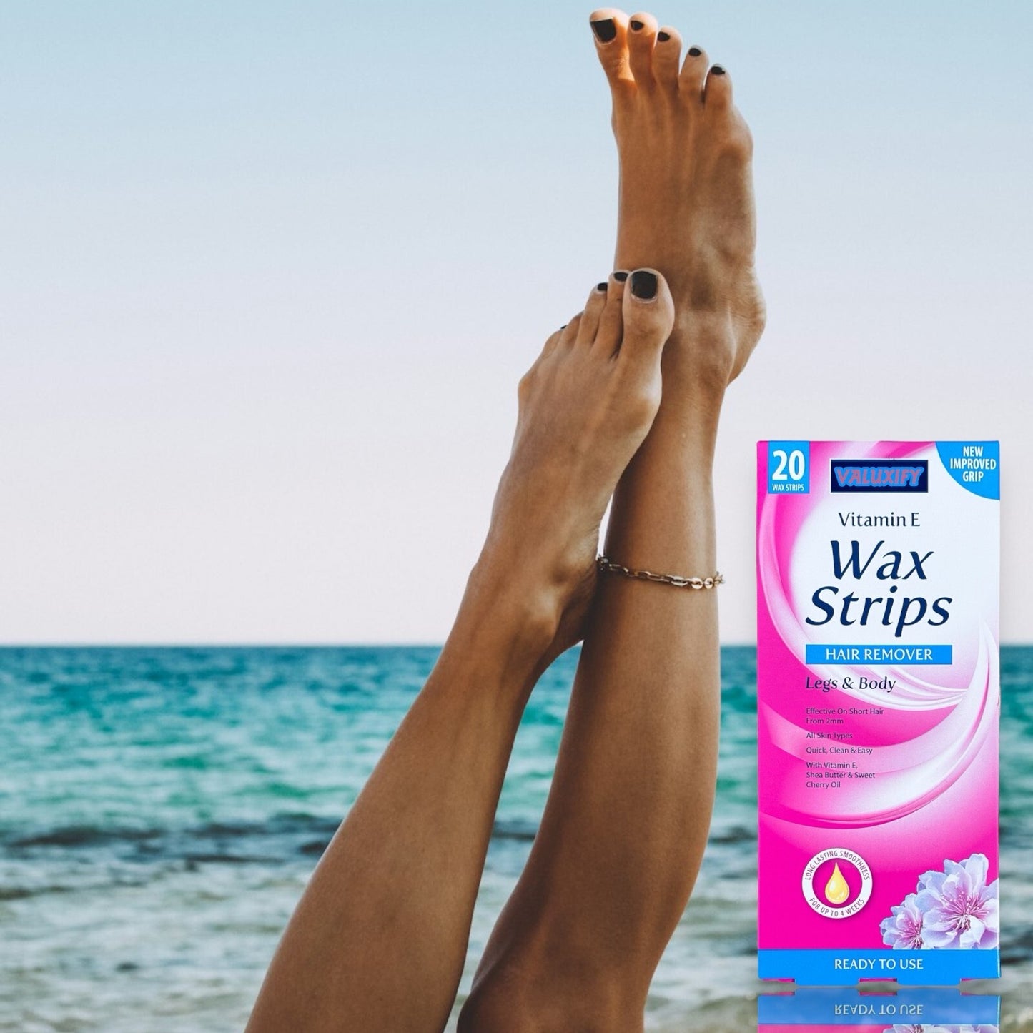 40 Wax Strips Leg and Body Waxing Bikini Vitamin E Beauty Formulas wax Strips