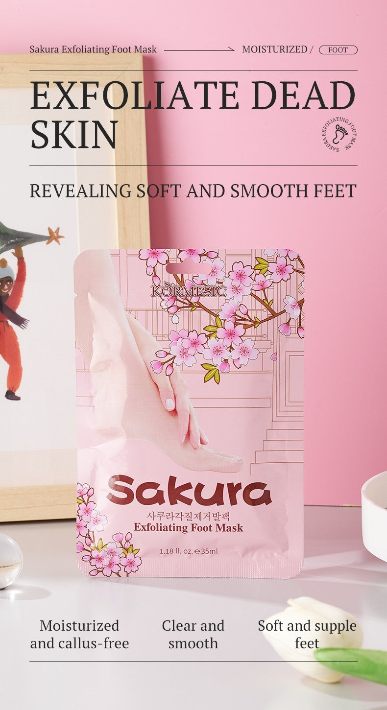 3x Cherry Exfoliating Foot Peel Masks
